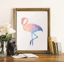 Load image into Gallery viewer, Geometric Flamingo Canvas Art Print Poster, Wall Pictures for Home Decoration, Wall Art Decor FA237-20

