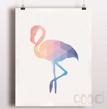 Load image into Gallery viewer, Geometric Flamingo Canvas Art Print Poster, Wall Pictures for Home Decoration, Wall Art Decor FA237-20
