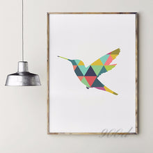 Load image into Gallery viewer, Geometric Flying Woodpecker Canvas Art Print Painting Poster, Wall Pictures For Home Decoration, Frame not include 237-37
