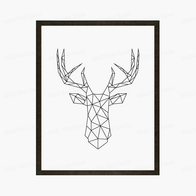 Geometric Deer Head Canvas Art Print Poster, Wall Pictures for Home Decoration, Wall decor FA221-8
