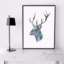 Load image into Gallery viewer, Geometric Deer Head Canvas Art Print Painting Poster, Wall Pictures For Home Decoration, Frame not include YE108
