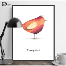 Load image into Gallery viewer, Nordic Art Loney Bird Watercolor Animal Minimalist Canvas Poster Painting Wall Picture Print Modern Home Bedroom Decoration
