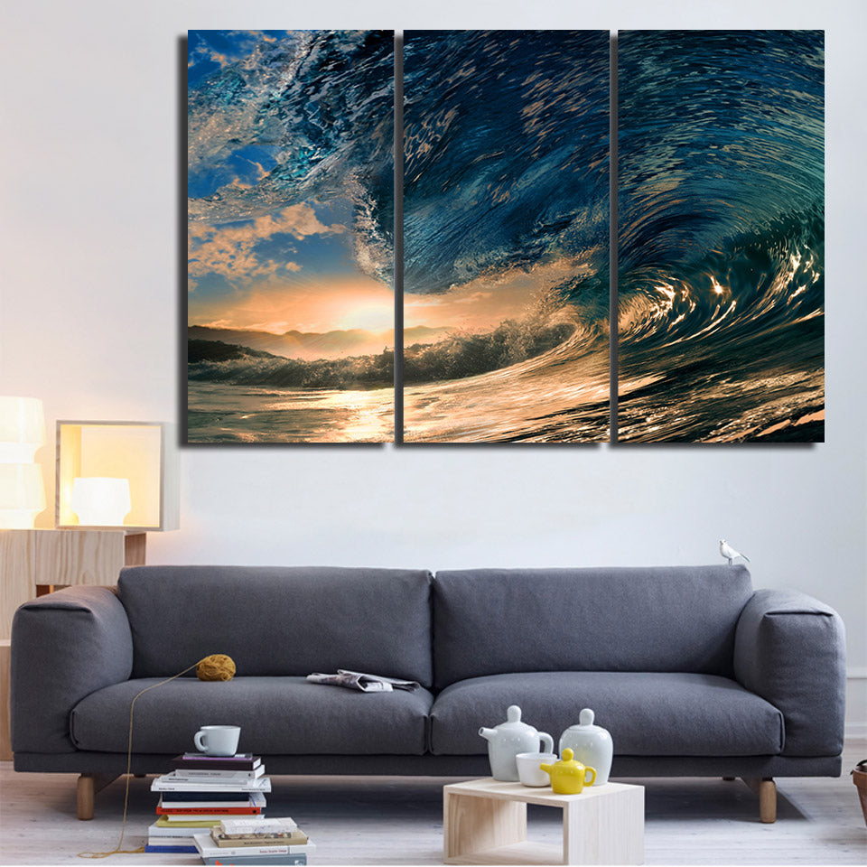 HD Printed 3 piece canvas art ocean wave painting  canvas pictures for living room canvas prints Free shipping/NY-5742