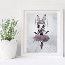 Load image into Gallery viewer, Poster And Prints Nordic Decoration Nursery Wall Art Canvas Painting Beautiful Rabbit Art Print Wall Pictures Picture Unframed
