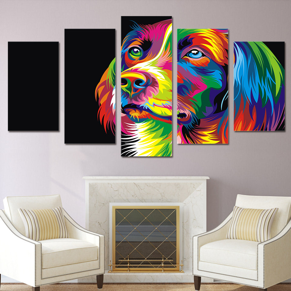 HD Printed Colorful dog Painting Canvas Print room decor print poster picture canvas Free shipping/ny-2689