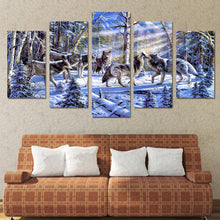 Load image into Gallery viewer, HD Printed The wolves in the snow Painting Canvas Print room decor print poster picture canvas Free shipping/NY-5921
