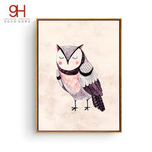 Load image into Gallery viewer, Watercolor Owls Canvas Art Print Poster, Wall Pictures for Home Decoration, Giclee Wall Decor CM025-3

