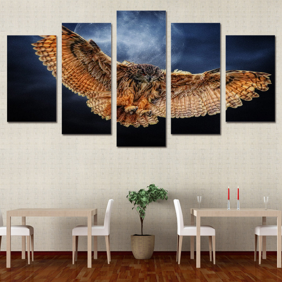 HD Printed Night owl Painting on canvas room decoration print poster picture canvas framed Free shipping/ny-1285