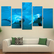 Load image into Gallery viewer, HD Printed Ocean Dolphins Painting Canvas Print room decor print poster picture canvas Free shipping/ny-2942

