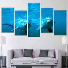 Load image into Gallery viewer, HD Printed Ocean Dolphins Painting Canvas Print room decor print poster picture canvas Free shipping/ny-2942
