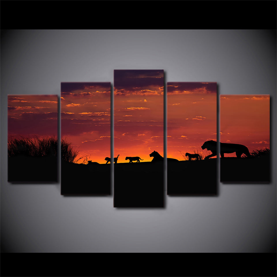 HD Printed African sunset Animals Painting Canvas Print room decor print poster picture canvas Free shipping/ny-2968