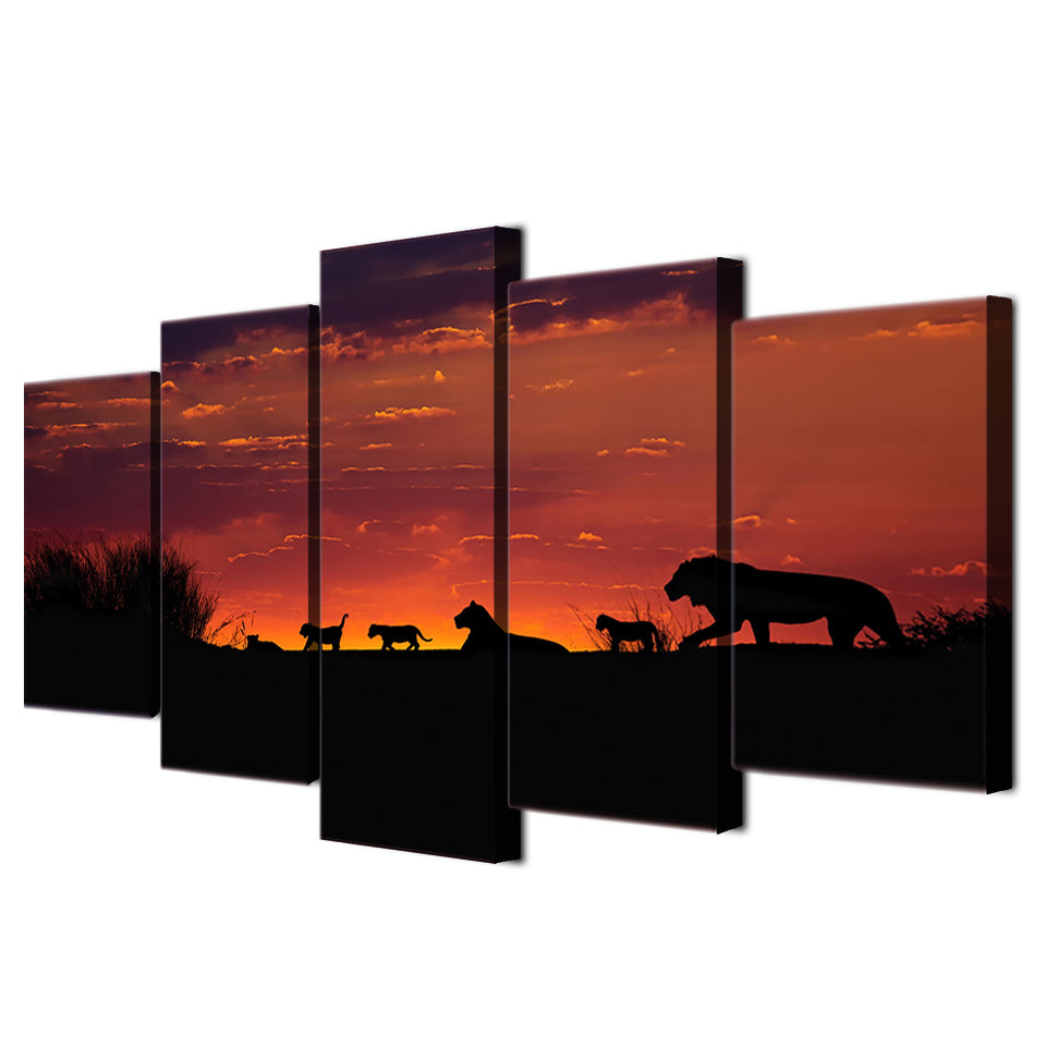 HD Printed African sunset Animals Painting Canvas Print room decor print poster picture canvas Free shipping/ny-2968
