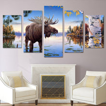 Load image into Gallery viewer, HD Printed animal Elk Painting Canvas Print room decor print poster picture canvas Free shipping/ny-3091
