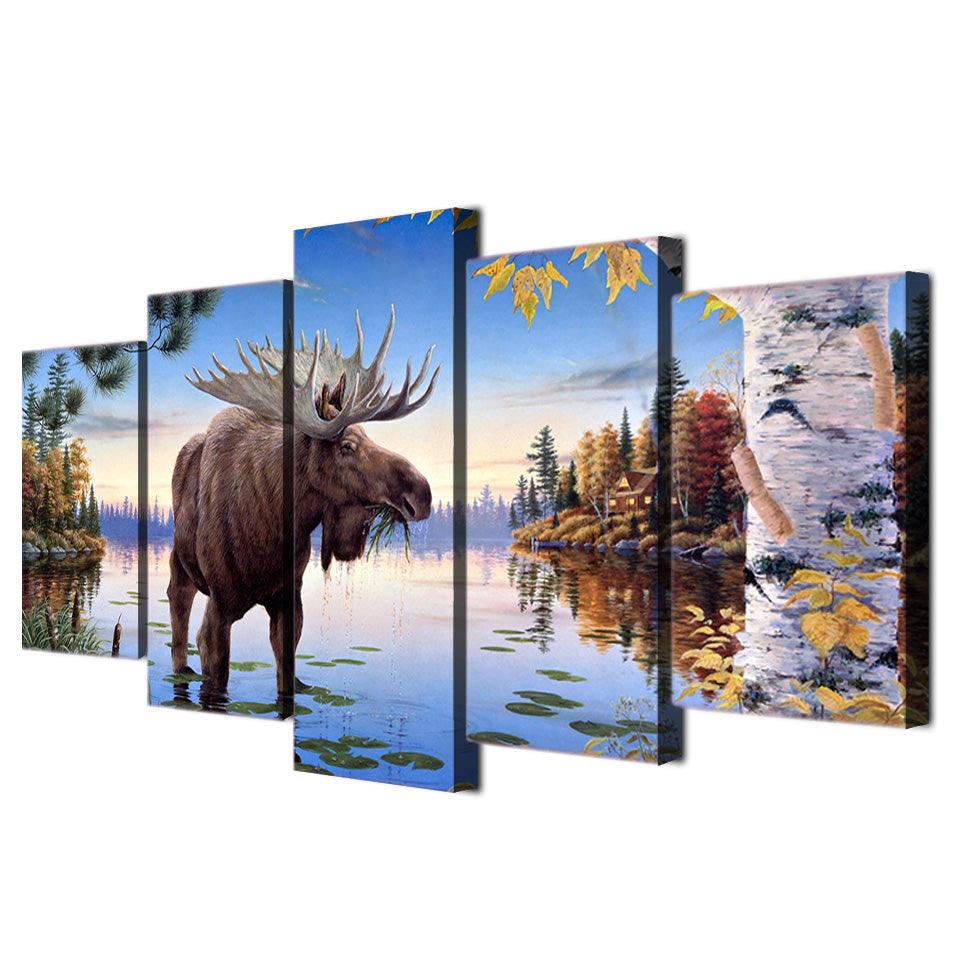HD Printed animal Elk Painting Canvas Print room decor print poster picture canvas Free shipping/ny-3091
