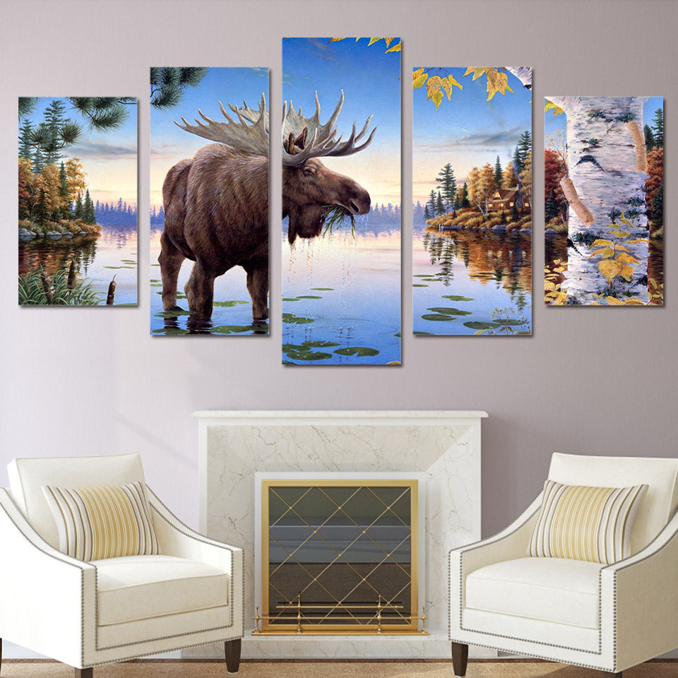 HD Printed animal Elk Painting Canvas Print room decor print poster picture canvas Free shipping/ny-3091
