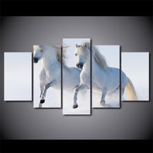 Load image into Gallery viewer, HD Printed White horses Group Painting on canvas room decoration print poster picture canvas framed Free shipping/ny-929
