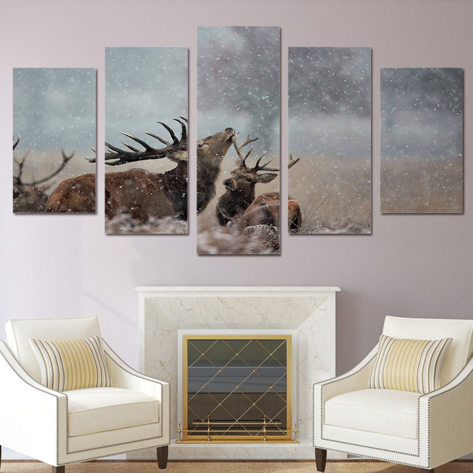 HD Printed Jungle snow deer Painting Canvas Print room decor print poster picture canvas Free shipping/ny-3051