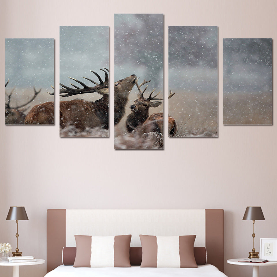 HD Printed Jungle snow deer Painting Canvas Print room decor print poster picture canvas Free shipping/ny-3051