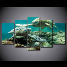 Load image into Gallery viewer, HD Printed Underwater Sea Turtle Painting Canvas Print room decor print poster picture canvas Free shipping/ny-4015
