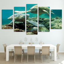 Load image into Gallery viewer, HD Printed Underwater Sea Turtle Painting Canvas Print room decor print poster picture canvas Free shipping/ny-4015
