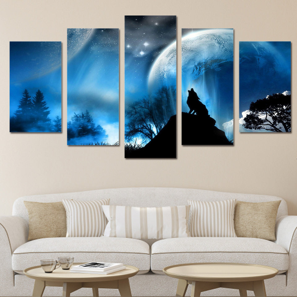 HD Printed Night howl Planet Painting Canvas Print room decor print poster picture canvas Free shipping/ny-4173