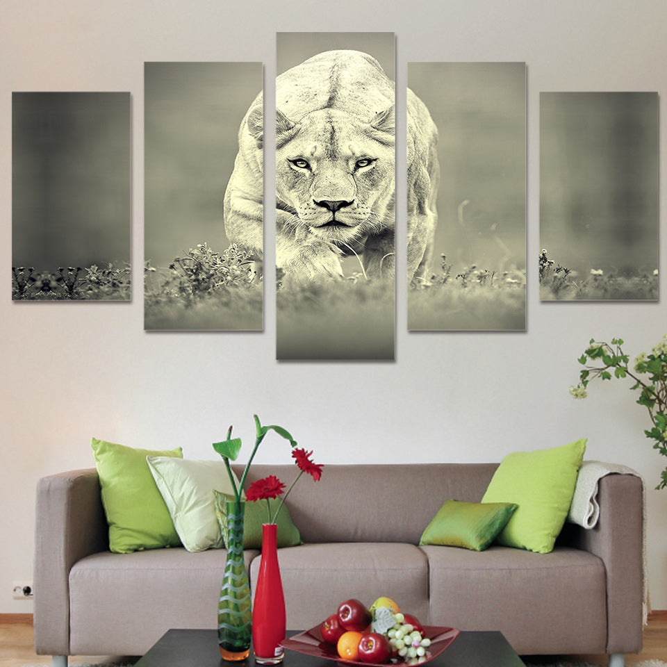 HD Printed African Lion Painting on canvas room decoration print poster picture canvas Free shipping/ny-2062