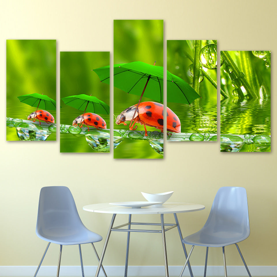 HD Printed Funny Ladybugs Painting Canvas Print room decor print poster picture canvas Free shipping/NY-5722