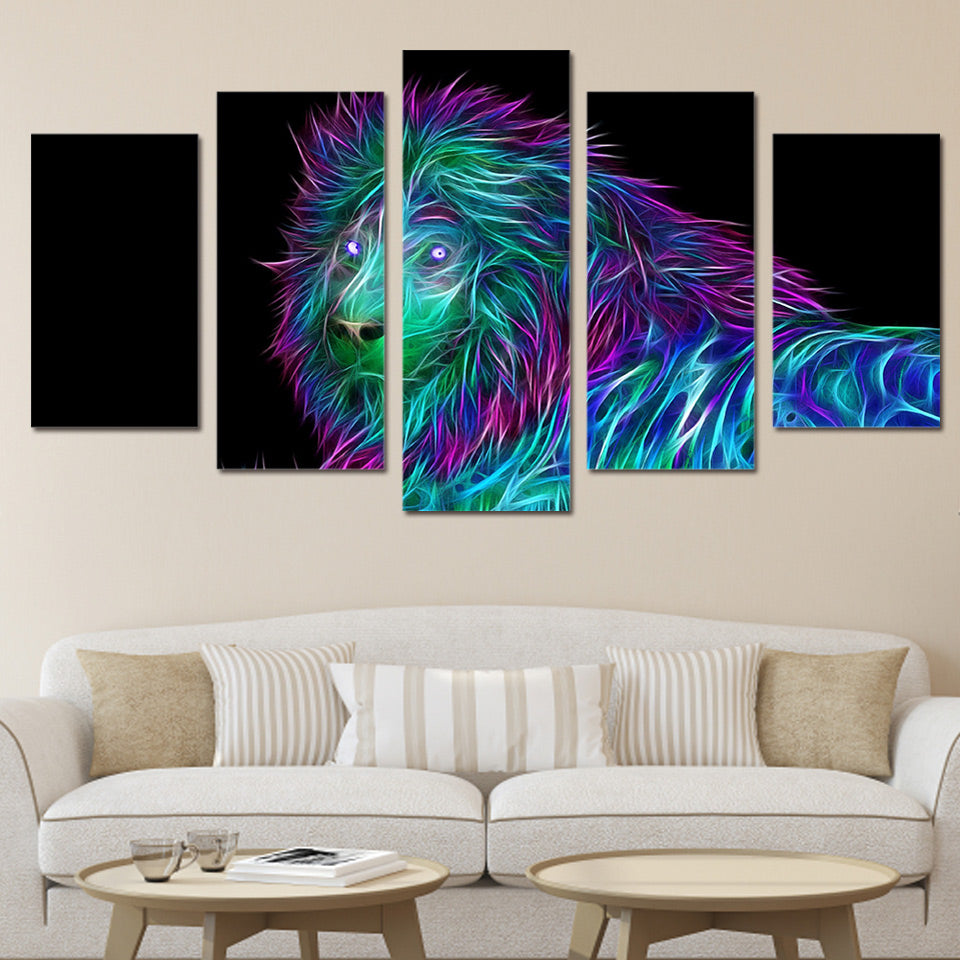 HD Printed abstract art lion Painting Canvas Print room decor print poster picture canvas Free shipping/ny-4980