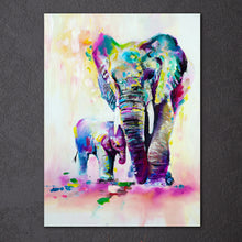 Load image into Gallery viewer, 1 Pieces Canvas Paintings Printed Art Animal Elephant Son Living Room poster Home Decor Wall Art Canvas Print Painting CU-1301C

