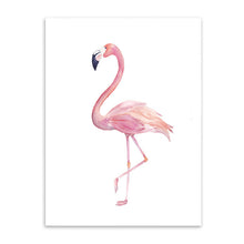 Load image into Gallery viewer, 900D Posters And Prints Wall Art Canvas Painting Wall Pictures For Living Room Nordic Decoration Watercolor Flamingo S16020
