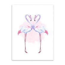 Load image into Gallery viewer, 900D Posters And Prints Wall Art Canvas Painting Wall Pictures For Living Room Nordic Decoration Watercolor Flamingo S16020
