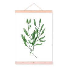 Load image into Gallery viewer, Modern Watercolor Green Leaf Flora Cottage Framed Canvas Paintings Modern Nordic Home Decor Wall Art Print Picture Poster Scroll
