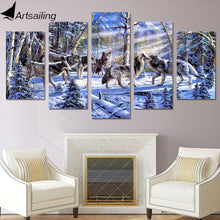 Load image into Gallery viewer, HD Printed The wolves in the snow Painting Canvas Print room decor print poster picture canvas Free shipping/NY-5921
