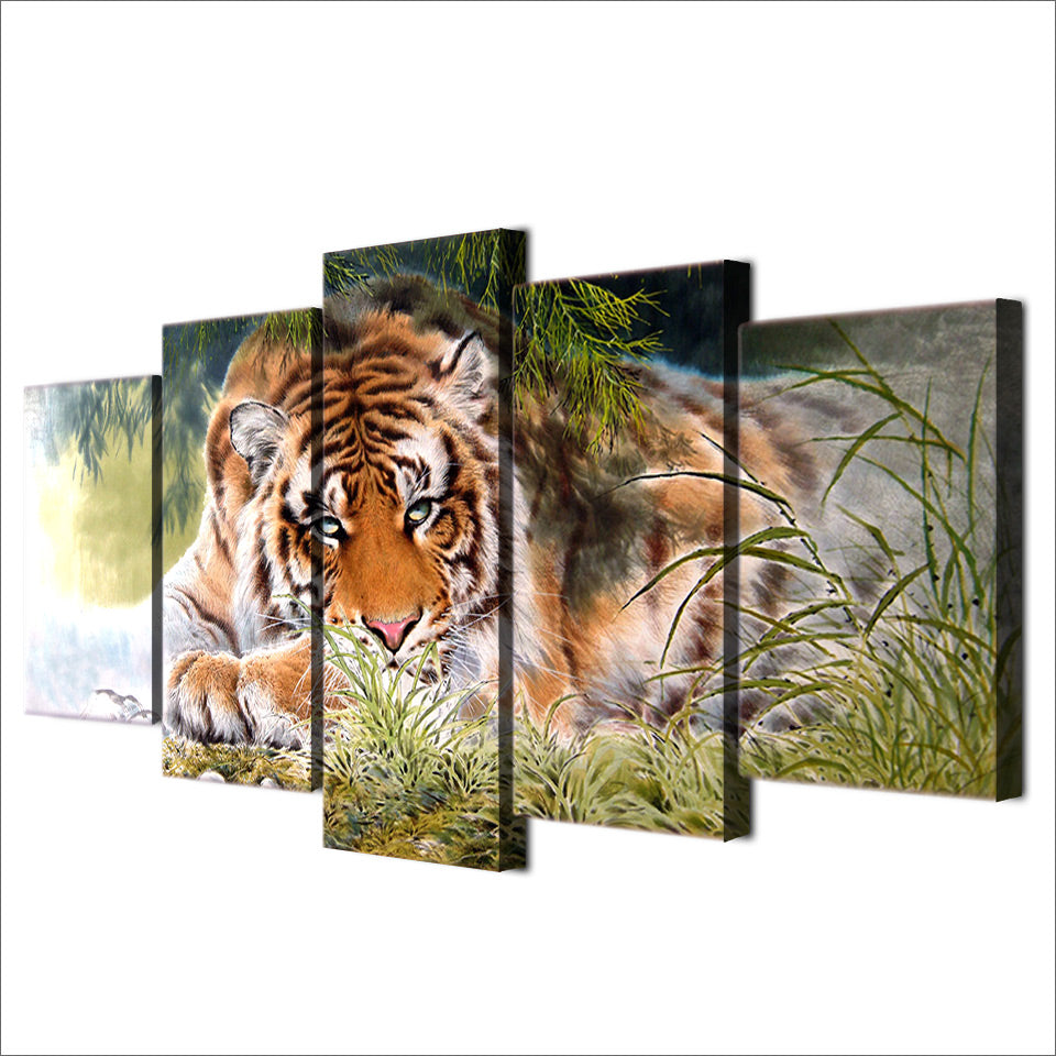 HD Printed Tiger Painting on canvas room decoration print poster picture canvas framed Free shipping/ny-1196