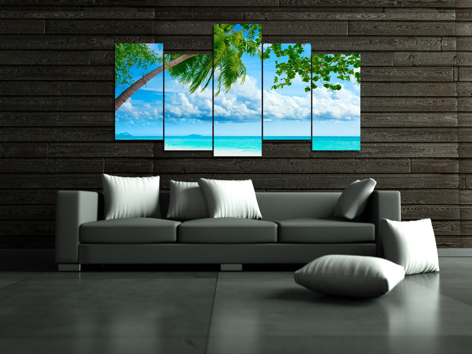 HD Printed tropical beach resorts picture Painting wall art room decor print poster picture canvas Free shipping/ny-641