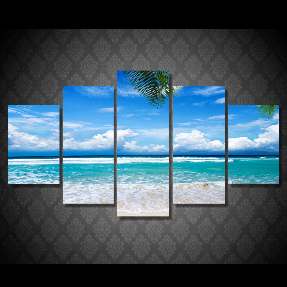 HD Printed summer beach sea shore Painting Canvas Print room decor print poster picture canvas Free shipping/NY-5936