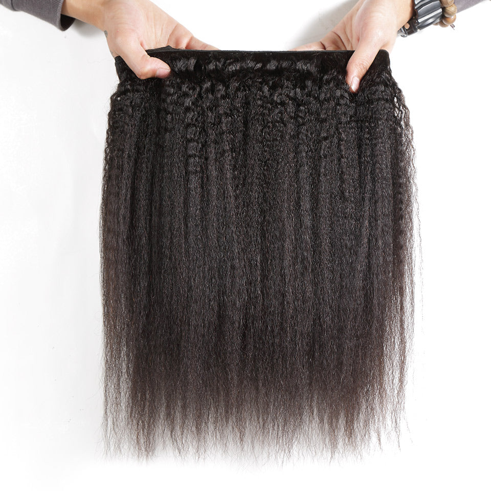 Luvin Peruvian Virgin Hair Kinky Straight Hair 100% Unprocessed Human Hair Weave Bundles Free Shipping