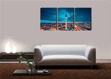 Load image into Gallery viewer, Overlook Berlin Blue City Night Canvas Print Oil Painting Wall Art Modern Canvas Decor Abstract Paintings on Canvas Buildings
