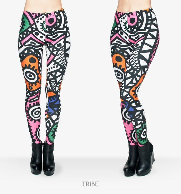 High Elasticity Legging Tribe Totem 3D Printing Women legins Stretchy Trousers Slim Fit