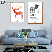 Load image into Gallery viewer, 3 pcs Nordic Art Deer Flower Poster Minimalist A4 Canvas Painting Abstract Wall Picture Print Modern Home Bedroom Room Decor 213
