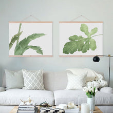 Load image into Gallery viewer, Watercolor Modern Cottage Cool Green Leaves Flower Plant Framed Canvas Paintings Nordic Home Decor Wall Art Print Picture Poster

