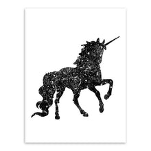 Load image into Gallery viewer, Modern Watercolor Animated Fairies Picture Unicorn A4 Art Print Poster Abstract Horse Wall Canvas Painting Girl Room Home Decor
