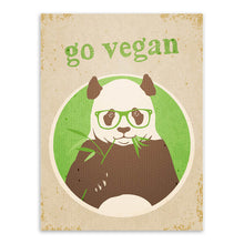 Load image into Gallery viewer, Vintage Retro Vegetarian Panda Animal Motivational Quotes Art Print Poster Wall Picture Canvas Painting Kitchen Decor No Frame
