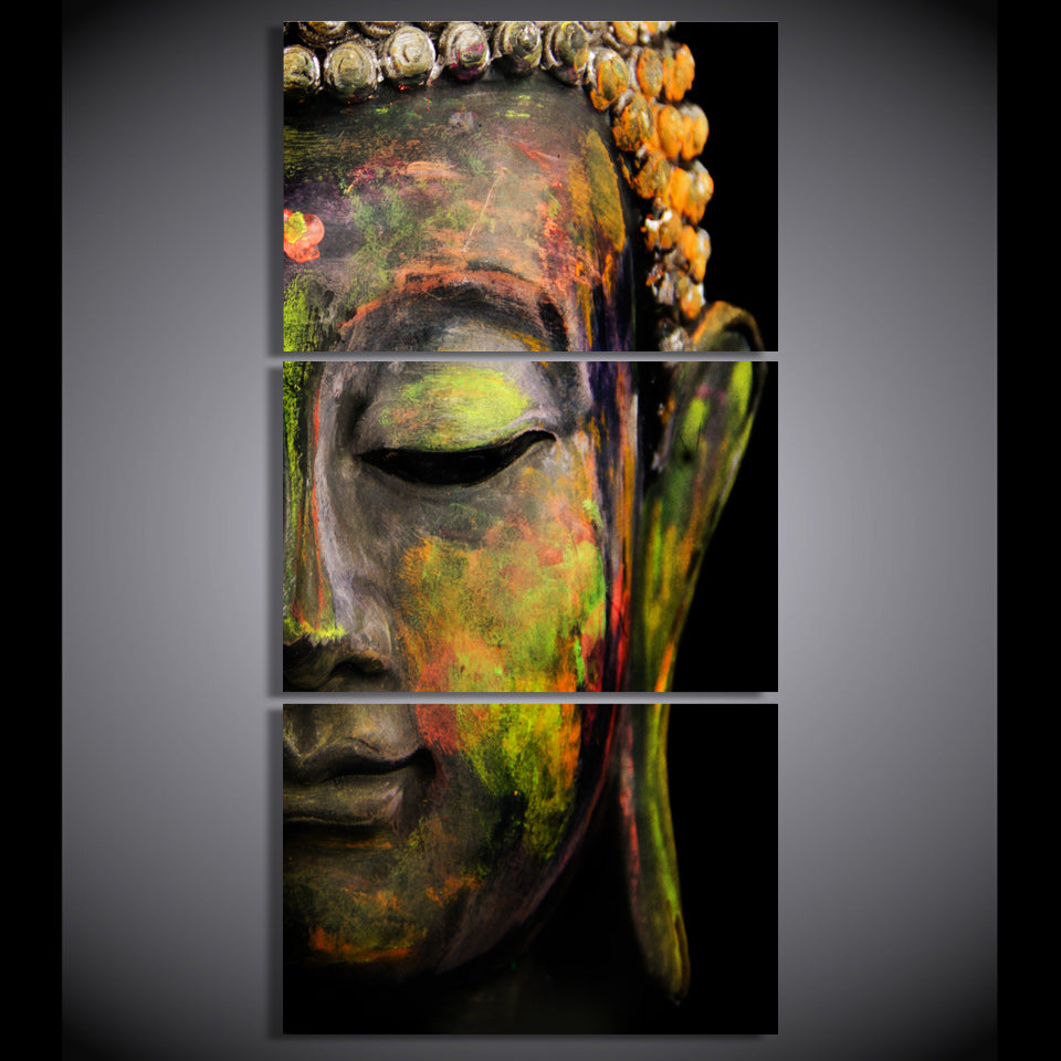 HD printed 3 piece canvas wall art Buddha meditation painting buddha statue wall art canvas prints Free shipping/QT017