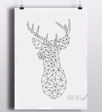 Load image into Gallery viewer, Geometric Deer Head Canvas Art Print Poster, Wall Pictures for Home Decoration, Wall decor FA221-2
