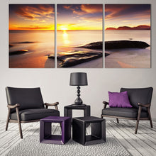 Load image into Gallery viewer, 3 Piece NO Framed Canvas Photo Prints Sea Sunset Home Office Artwork Giclee Paintings Home Decor Canvas Super Wall Paintings
