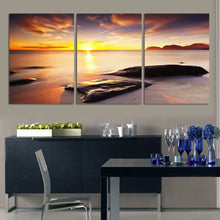 Load image into Gallery viewer, 3 Piece NO Framed Canvas Photo Prints Sea Sunset Home Office Artwork Giclee Paintings Home Decor Canvas Super Wall Paintings
