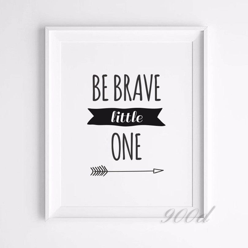 "Dream big little one" Nursery Quote Canvas Art Print painting Poster, Wall Pictures for Home Decoration, Wall decor FA331