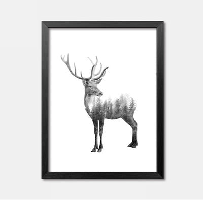 Wall Pictures For Living Room Posters And Prints Cuadros Wall Art Canvas Painting Grey Forest Nordic Decoration No Poster Frame