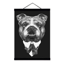 Load image into Gallery viewer, Modern Black White Vintage Italy Abstract Mafia Dog Cats Framed Canvas Paintings Nordic Home Decor Wall Art Print Picture Poster
